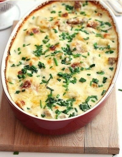 Картофель, запеченный в сливках с сыром