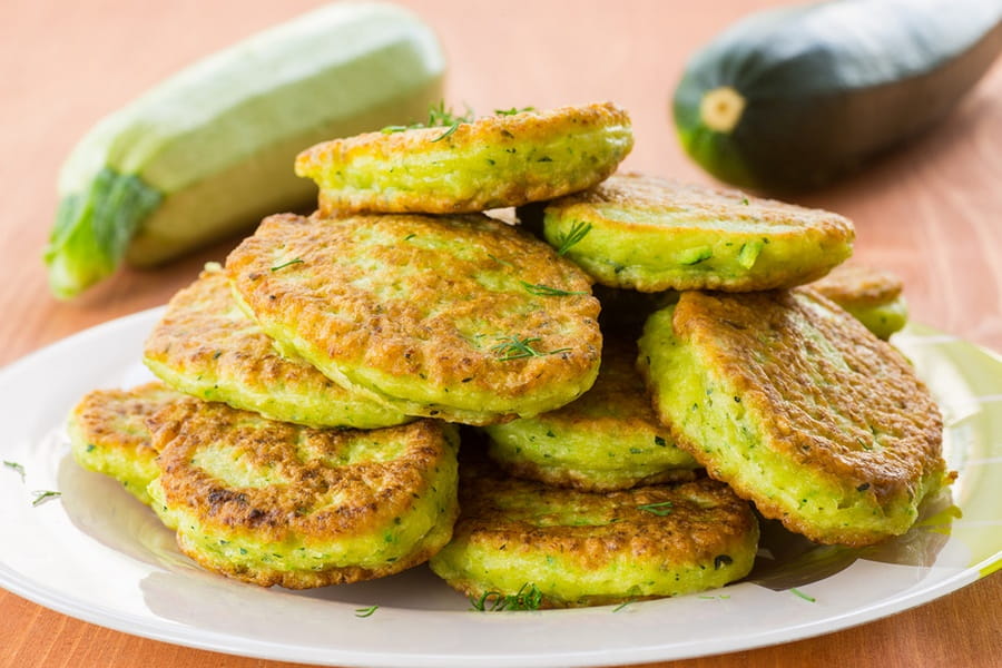 Кабачковые оладьи из духовки