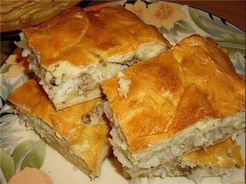 Рисовый пирог с рыбой