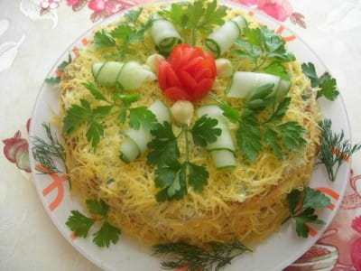 Торт с сыром и кабачками