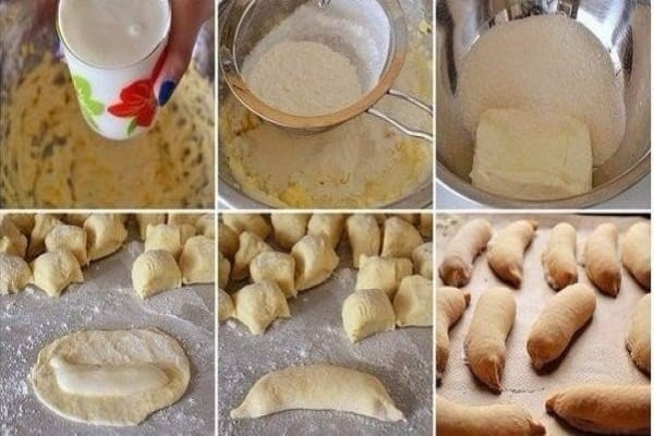 Печенье "Бананы" с творогом