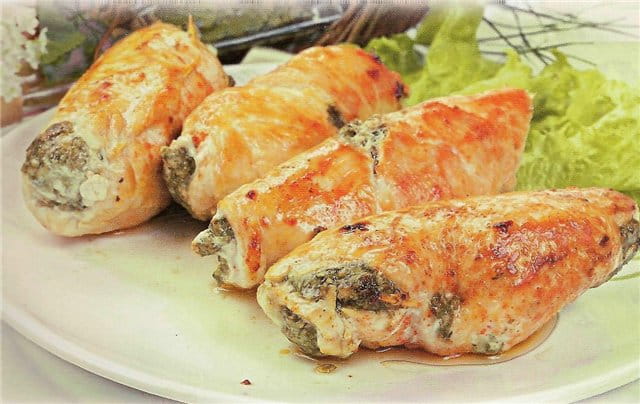 Рулетики из куриных грудок