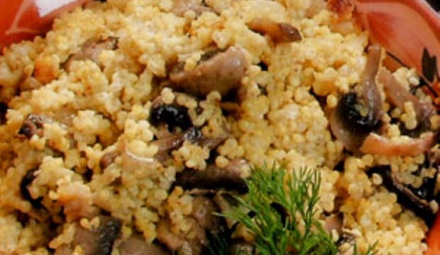 Пшеничная каша с грибами