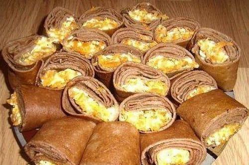 Печеночные блинчики с начинкой