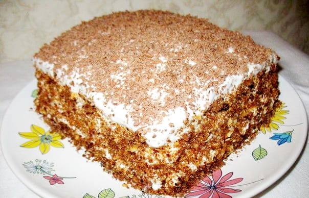 Торт из печенья с кофейным ароматом