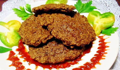 Котлеты из печени птицы с манной крупой