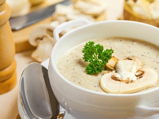 Постный крем-суп с шампиньонами