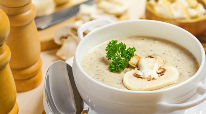 Постный крем-суп с шампиньонами