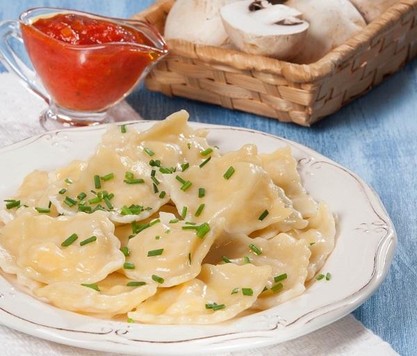 Равиоли с шампиньонами
