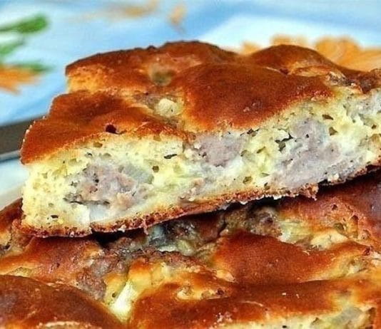 Мясной пирог за 10 минут