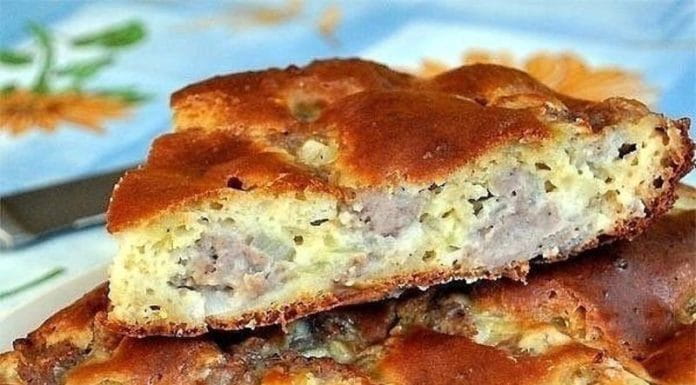 Мясной пирог за 10 минут