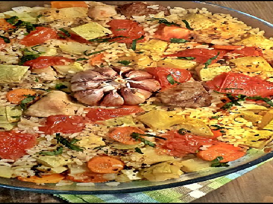 Кабачки с курицей по — египетски