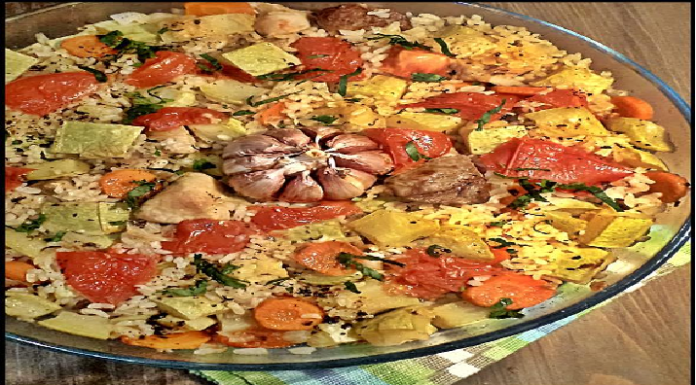 Кабачки с курицей по — египетски