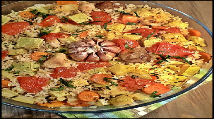 Кабачки с курицей по — египетски