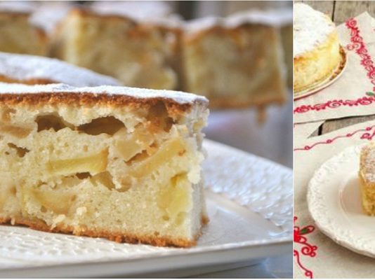 Заливной пирог с яблоками