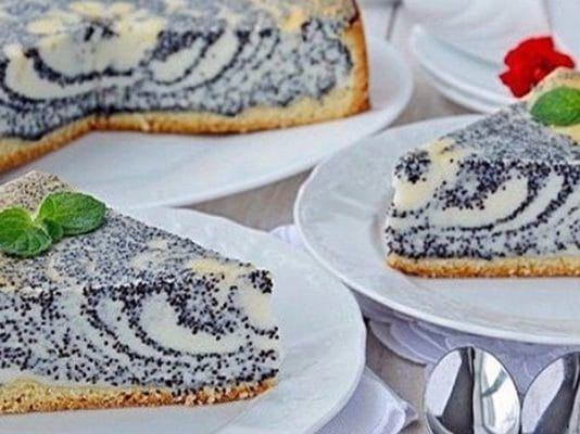 Творожный пирог с маком