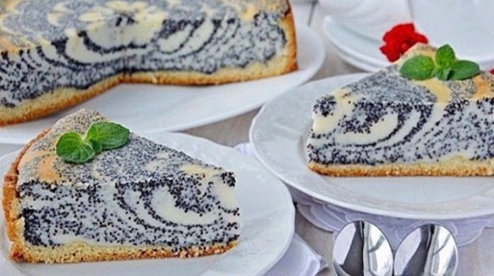 Творожный пирог с маком
