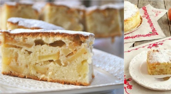 Заливной пирог с яблоками
