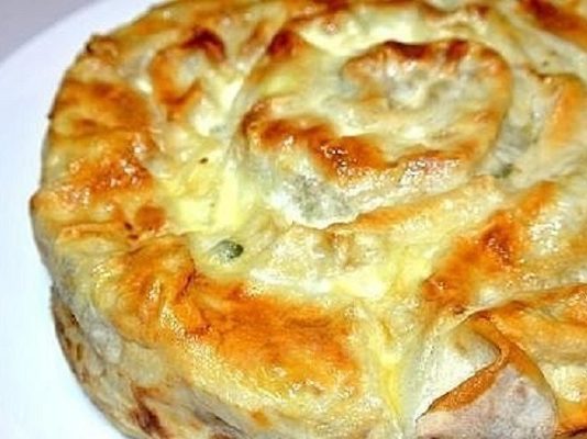 Пирог из лаваша с фаршем