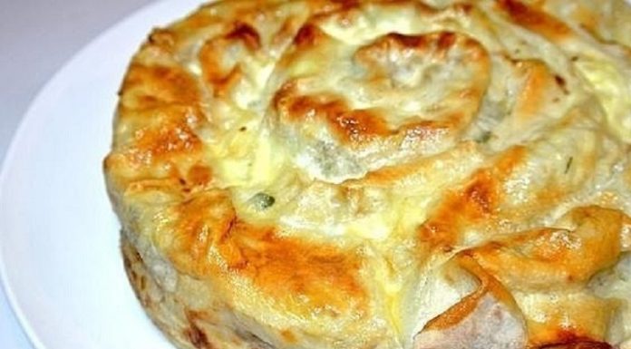 Пирог из лаваша с фаршем