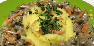 Запеканка с грибами и курицей
