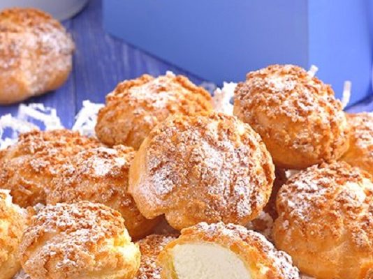 Профитроли с кракелином и нежным заварным кремом