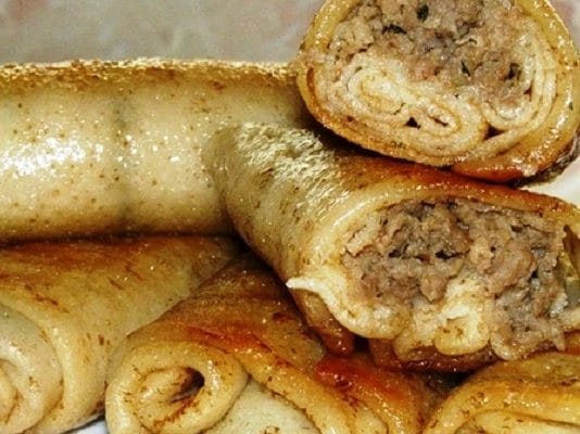 Блинчики с мясом