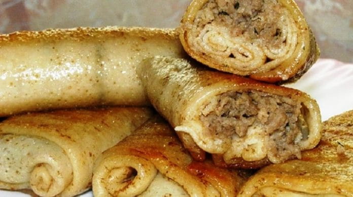 Блинчики с мясом