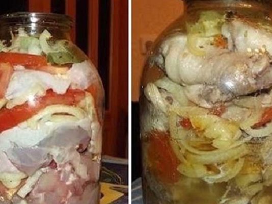 Курица в банке