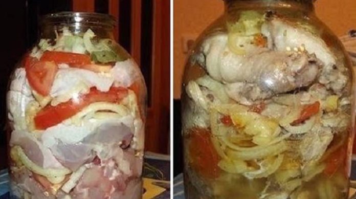 Курица в банке