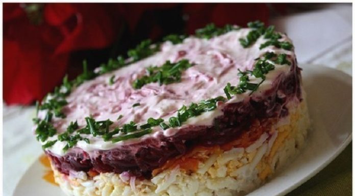 Салат с мясом «Мой генерал»