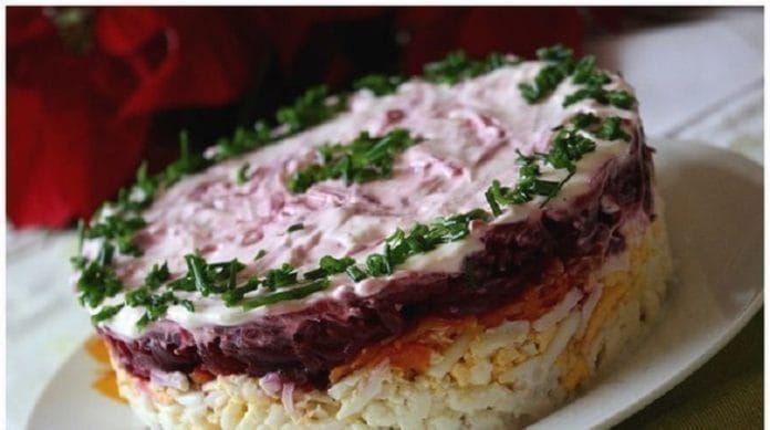 Салат с мясом «Мой генерал»