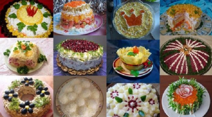 12 рецептов красивых салатов