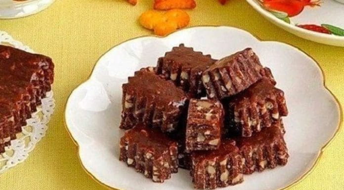 Шоколадно-ореховые тянучки
