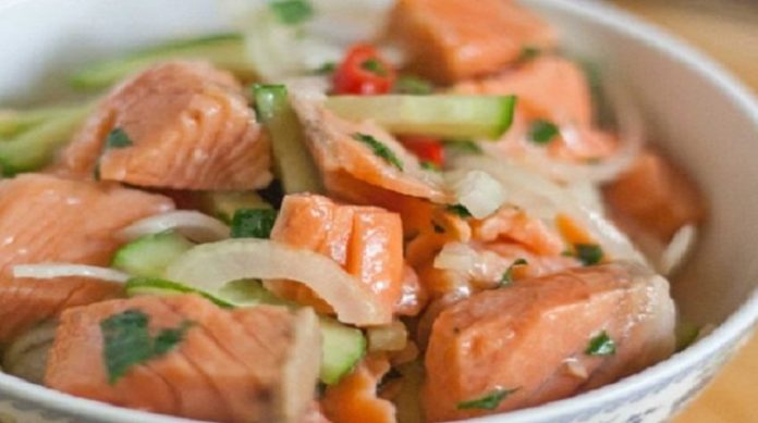 Салат из рыбы по-корейски