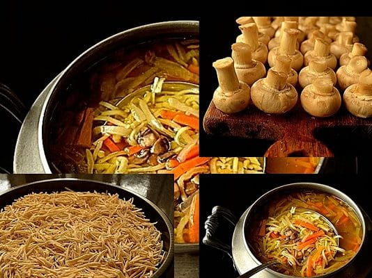 Лапша грибная постная
