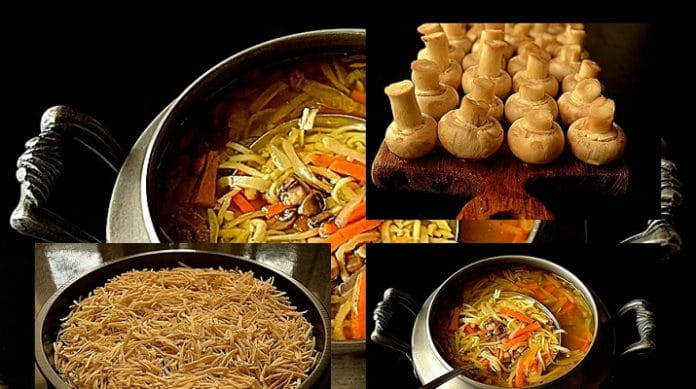Лапша грибная постная