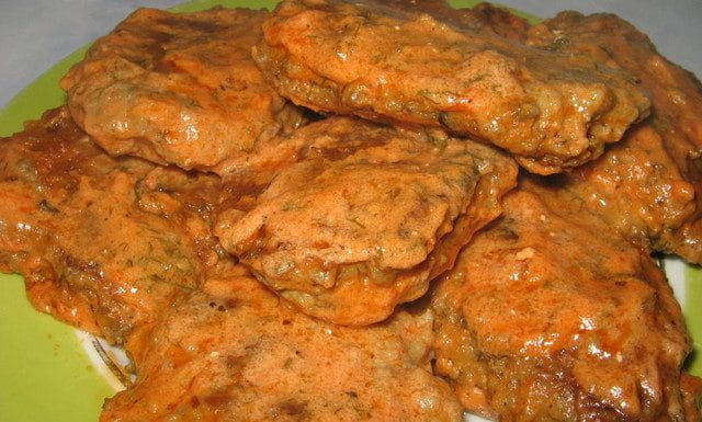 Оладьи из куриной печени