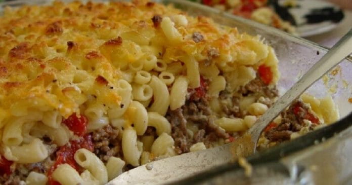 Макароны с фаршем в духовке