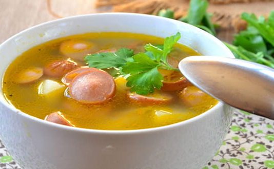 Густой суп с овощами