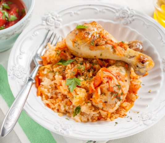 Куриные ножки с рисом