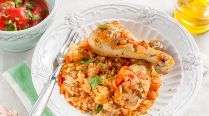 Куриные ножки с рисом