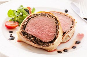 Мясо в тесте с грибами