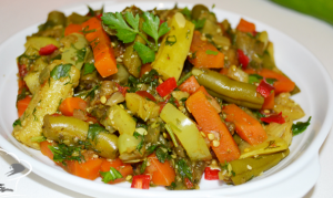 Курица с овощами в мультиварке с спаржевой фасолью