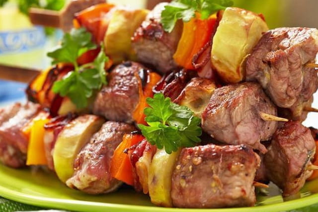 Шашлык из баранины с кабачками