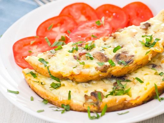 Омлет с шампиньонами