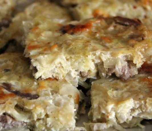 Капустная запеканка с фаршем
