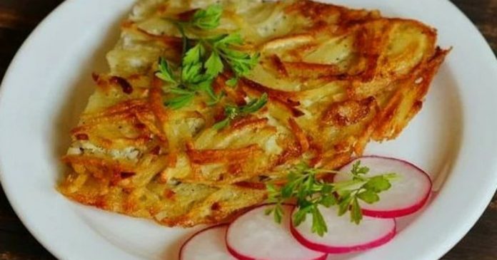 Хрустящий картофельный омлет