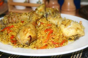 Плов из булгура с курицей