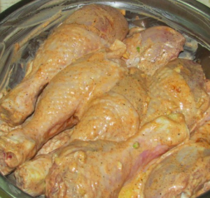 Картофель в майонезе с курицей